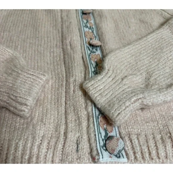 MNG Cardigan Sweater Button Front Cottage Fairy SZ Medium - Picture 4 of 7